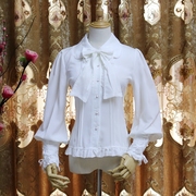 春秋lolita洋装复古雪纺修身娃娃领少女衬衫灯笼袖长袖打底衫