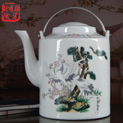 景德镇陶瓷器大容量提梁壶特大号水壶，凉茶壶复古怀旧老式茶壶