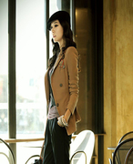 韩国sz春秋女装韩版气质小西装，收身ol短外套双排扣西服女