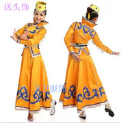 蒙古族演出服装女蒙古族舞蹈服装服饰长款大裙摆女士蒙古裙蒙古袍