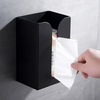 u黑色擦手纸盒挂壁式免打孔厨房抽纸盒太空铝纸巾盒卫生间壁挂