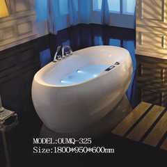 奎因卫浴品牌亚克力浴缸五件套冲浪按摩恒温独立式1.8米