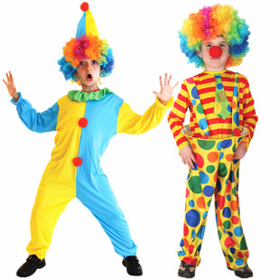 万圣节儿童节儿童舞台表演出服装服饰装扮小丑服装衣服儿童小丑男