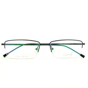 纯钛眼镜架男款 超轻半框近视眼镜框 仅重8克 配眼睛