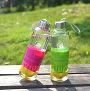 ONEDAY 二代柠檬水杯玻璃榨汁果汁活力瓶创意便携茶杯随手杯