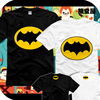 蝙蝠侠logo标志符号直筒宽松圆领全纯棉短袖t恤衫半袖上衣服