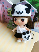 韩国冬己迷糊娃娃11CM可穿衣服 手工娃衣 毛线熊猫挎包满59元
