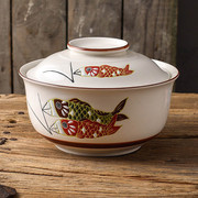 陶瓷碗带盖8寸日式汤碗家用大号大碗泡面碗大容量超大可微波炉用