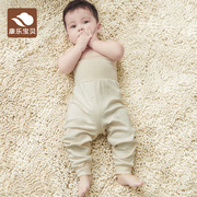 婴儿高腰护肚裤保暖冬季0-3-6-9月男女儿童护脐宝宝秋裤纯棉单条
