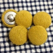 钮扣子淡姜黄色纯色，羊绒布包纽扣大衣风衣毛衣，西装diy手工布艺
