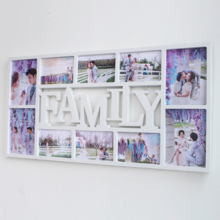 欧式family创意连体相框，墙7寸6寸10画框，组合照片墙相框挂