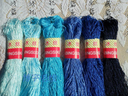手工编织冰丝线钩针线蕾丝线，丝光线60色可钩披肩，毛线毯(毛线毯)垂感好有光