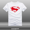 sodepp蝙蝠侠大战超人超人撕裂版，标志电影t恤全棉短袖
