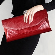 艾薇媞真皮手拿包女包时尚，气质手抓包红色钱包，女士手包大容量
