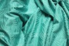 进口 孔雀蓝绿色锦棉斑马纹提花布料 风衣套装连衣裙面料
