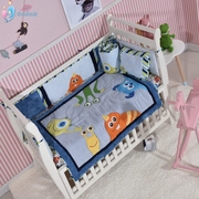 婴儿床围三四件套婴儿床上用品套件春夏纯棉婴儿床床围床单