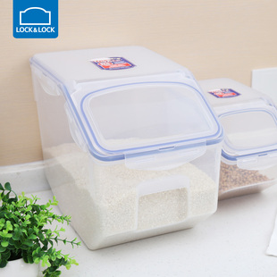 乐扣乐扣塑料米桶，保鲜盒家用透明食品收纳盒大号，容量12lhpl510