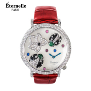 法国eternelle奥地利水晶，手表欧美时尚腕表时装表，杂志款石英表