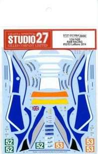 Studio 27 水贴 1/24 法拉利 458 RAM RACING LeMans 2014 DC1064