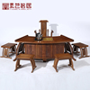 红木中式功夫茶泡茶桌，茶台茶几实木茶桌椅，组合全鸡翅木仿古家具