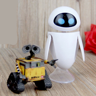 正版盒装 wall-e机器人总动员瓦力伊娃关节可动玩偶公仔车载摆件