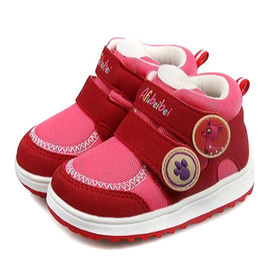 阿福贝贝棉鞋女童冬季韩版公主布棉鞋中小童软底薄二棉鞋红色F505