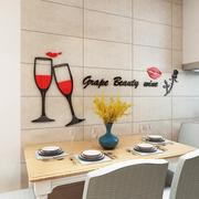 浪漫餐厅玫瑰3d立体墙贴客厅，冰箱餐桌快餐饭店，背景墙壁装饰贴纸。