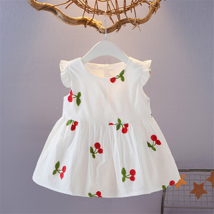 女宝宝连衣裙吊带裙夏装，新生儿韩版棉布裙子，0-1-2-3岁婴儿背心裙