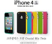 verus韩iphone4s手机壳，多彩背胶硅胶苹果4保护套送贴膜适用于