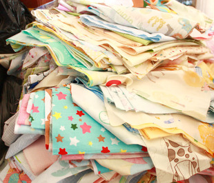 婴儿斜纹棉布新生儿针织布头纱布料，全棉碎布头，布料按斤或论米