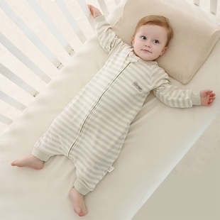 哇童兜护肚围连睡婴儿睡袋两用z护肚子小孩子睡被分腿5岁男体秋天