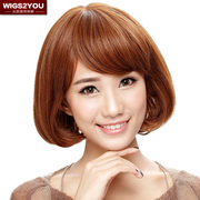 wigs2you假发 波波头短发型 女斜刘海整顶假发头套bobo头直发修脸