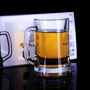 土耳其帕莎进口水晶玻璃带把啤酒杯饮料杯水杯玻璃杯泡茶杯