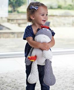 英国 MaMas-papas 超大拉铃牛抱偶 宝宝儿童安抚毛绒布娃娃玩具