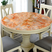 仿大理石圆桌布夹花软玻璃，餐桌布家用水晶板桌垫台布防水防油防尘