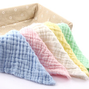 六层纯棉纱布婴幼儿口水巾母婴，儿童用品新初生儿，宝宝小方巾正方形