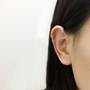 耳骨环s999纯银耳钉耳圈耳环，简约小耳扣养耳，耳饰圈圈潮耳骨钉