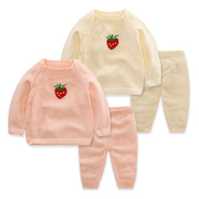宝宝毛衣开衫套装春装婴儿针织衫，女婴幼儿线衣，男儿童纱衣0-1-2岁