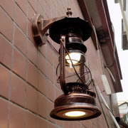 老式煤油马灯壁灯复古怀旧灯具灯饰防水庭院灯，走廊网红铁艺景观灯
