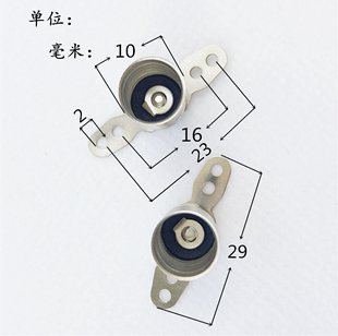 罗口 E10灯头 小螺壳灯头 双端子双孔小灯座 手电筒灯座 螺纹灯座