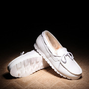 冬季护士鞋加绒小白鞋女平底豆豆鞋，保暖棉鞋白色黑色工作鞋开车鞋
