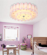 浪漫田园卧室灯，温馨led吸顶灯粉色婚房间灯具，心形女孩阳台灯