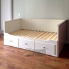 宜家 汉尼斯坐卧两用床架带3抽屉北欧双人沙发床可折叠小户型