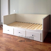 宜家汉尼斯坐卧两用床架，带3抽屉北欧双人沙发床可折叠小户型