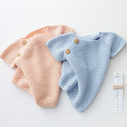 宝宝手工编织毛线diy材料包婴儿，纯棉线视频教程，织毛衣针工具套装