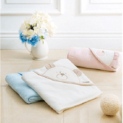 婴儿浴巾宝宝包被新生儿抱被春夏儿童纯棉加厚正方形毛巾包毯