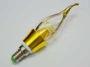 豪华金色欧式LED节能灯泡蜡烛拉尾辣椒E14小螺口客厅光源吊灯光源