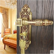 美式铜锁室内门锁卧室，房门锁执手锁实木全铜简欧现代美式sm0702