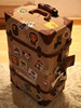 本棕色反毛牛皮真皮箱复古旅行箱包拉杆箱包行李箱包子母箱密码