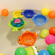 宝宝洗澡戏水玩具婴儿海洋动物水龙头叠叠乐杯喷水花洒沙滩玩具